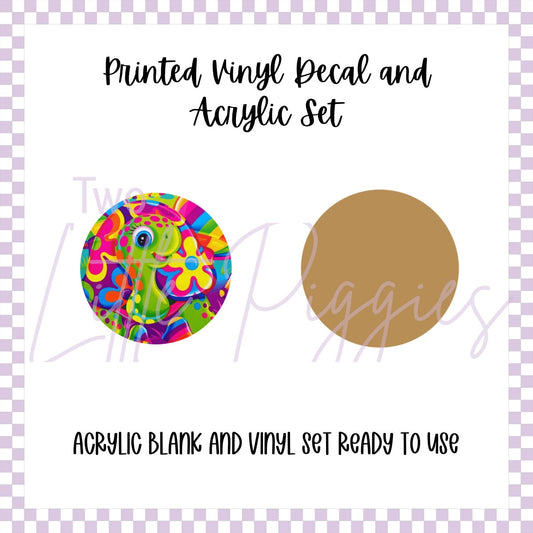 Printed Vinyl and Acrylic Set - LF Inspired- Peekaboo Flowers