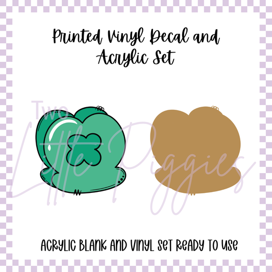 Printed Vinyl and Acrylic Set - Lucky Charms - Clover