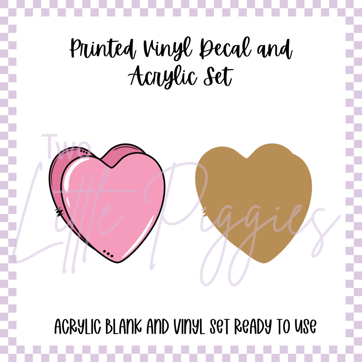 Printed Vinyl and Acrylic Set - Lucky Charms - Heart