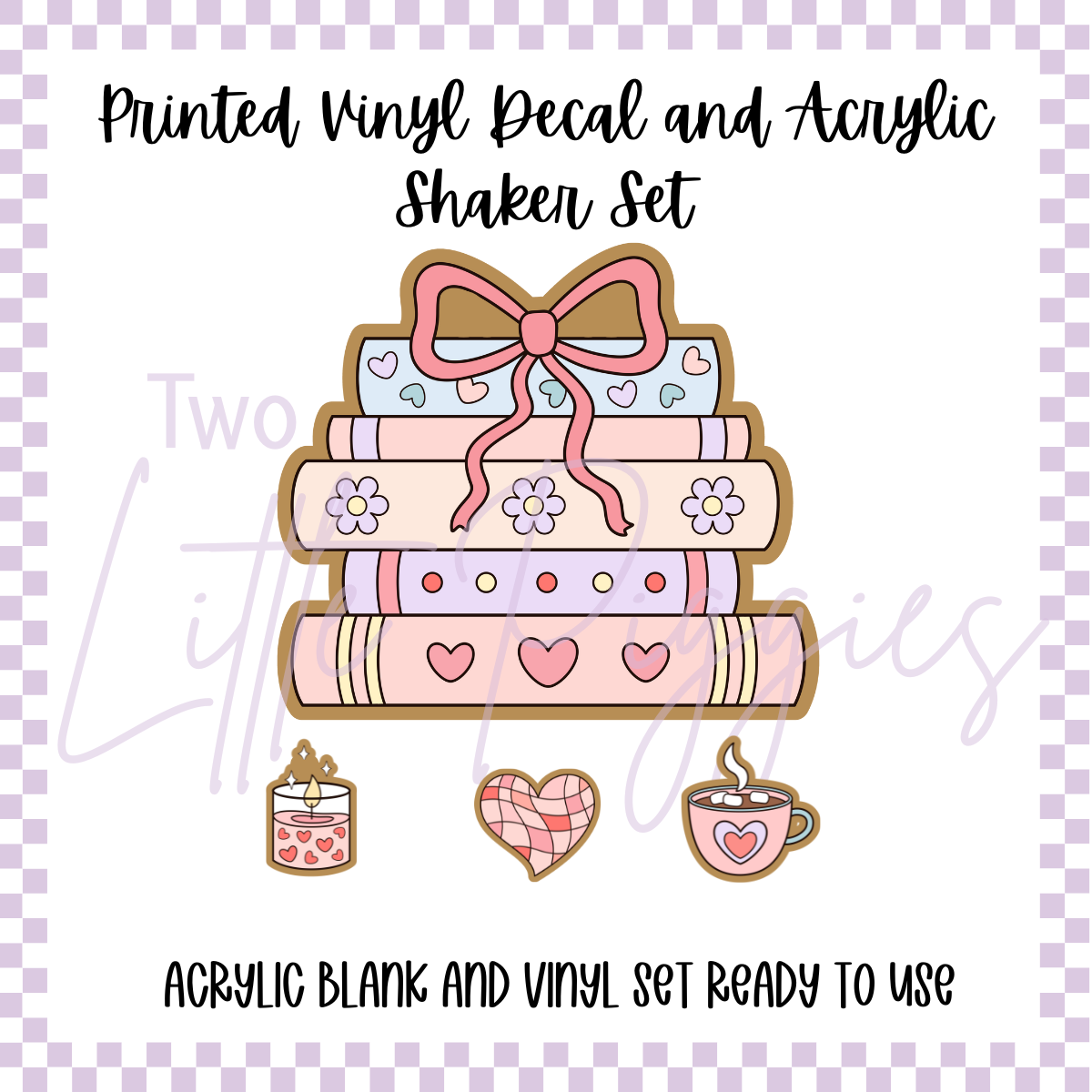 Acrylic Blank & Shaker Set - Cozy Book