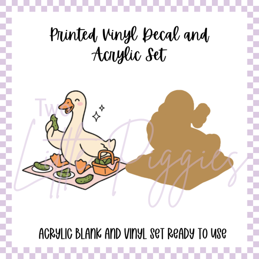 Printed Vinyl and Acrylic Set - Silly Goose - Pickle Snack
