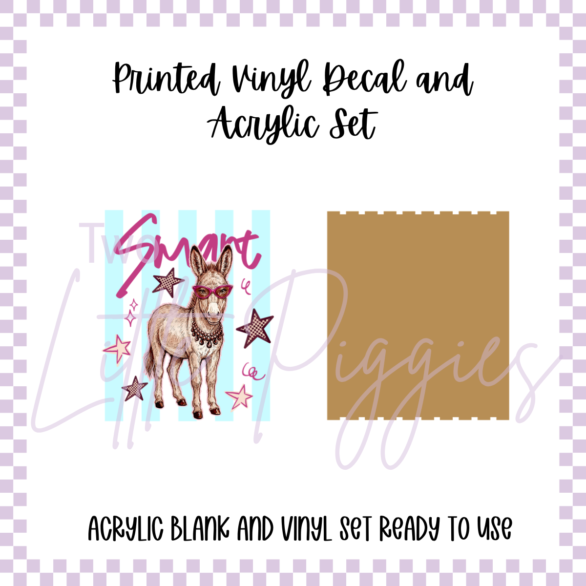 Printed Vinyl and Acrylic Set - Smart A*s