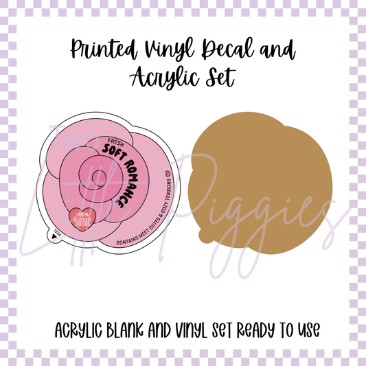 Printed Vinyl and Acrylic Set - Produce - Soft Romance